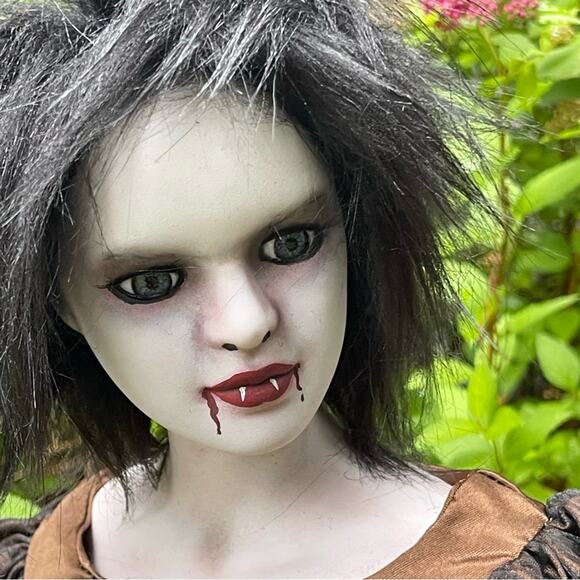 OOAK Creepy Odd 24” Ghostly Vampire Doll Witch Scary Halloween Horror Art Doll - Picture 14 of 14